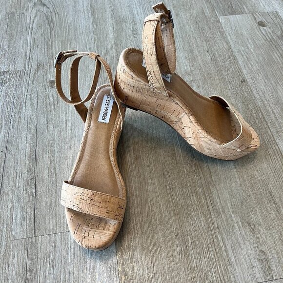Womens Steve Madden Cork Sandals - 10 - Picture 1 of 9